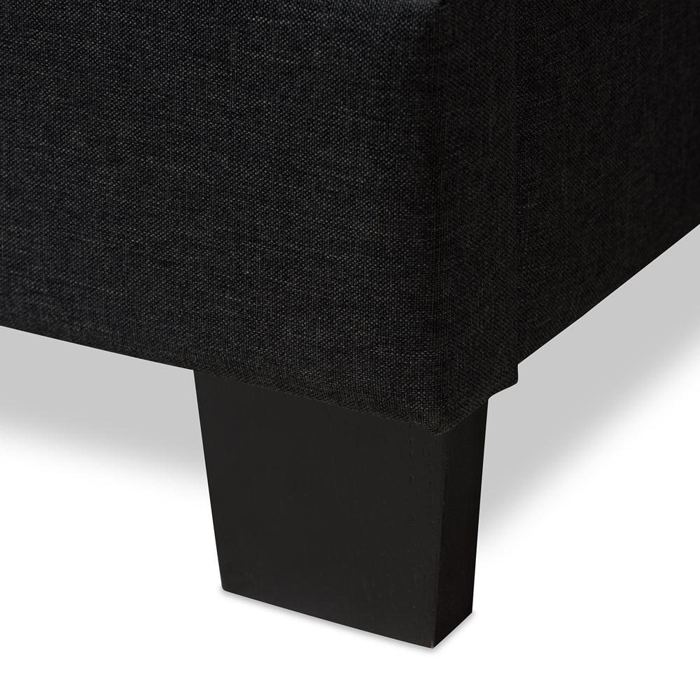 Baxton Studio - Brookfield Queen Size Bed in Dark Grey - CF8747B-Charcoal-Queen view 5