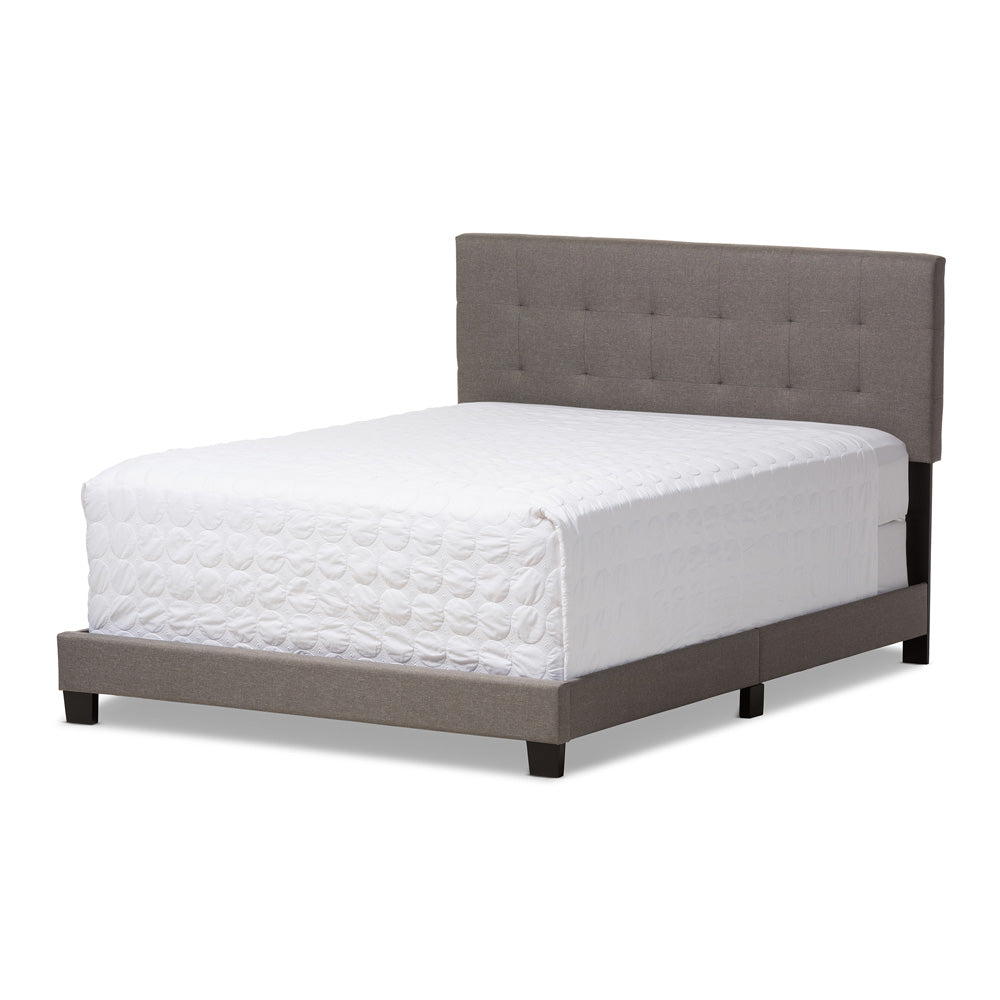 Baxton Studio - Brookfield Queen Size Bed in Grey - CF8747B-Grey-Queen view 1