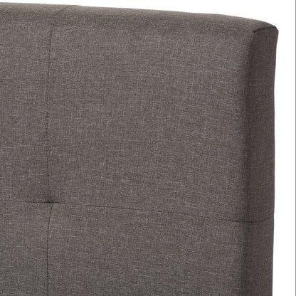 Baxton Studio - Brookfield Queen Size Bed in Grey - CF8747B-Grey-Queen view 3