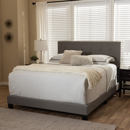 Baxton Studio - Brookfield Queen Size Bed in Grey - CF8747B-Grey-Queen view 5