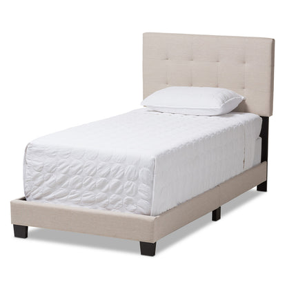Baxton Studio - Brookfield Twin Size Bed in Beige - CF8747B-Beige-Twin view 1