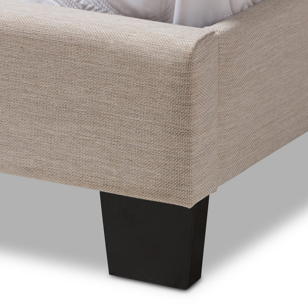 Baxton Studio - Brookfield Twin Size Bed in Beige - CF8747B-Beige-Twin view 5