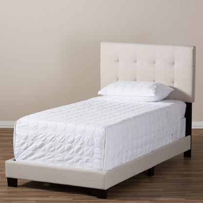 Baxton Studio - Brookfield Twin Size Bed in Beige - CF8747B-Beige-Twin view 7