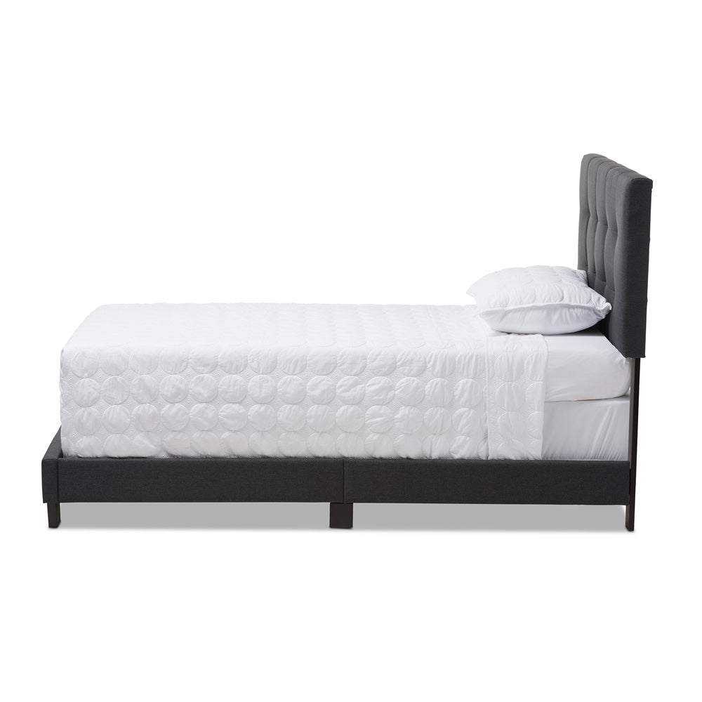 Baxton Studio - Brookfield Twin Size Bed in Dark Gray - CF8747B-Charcoal-Twin view 2