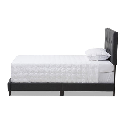 Baxton Studio - Brookfield Twin Size Bed in Dark Gray - CF8747B-Charcoal-Twin view 2