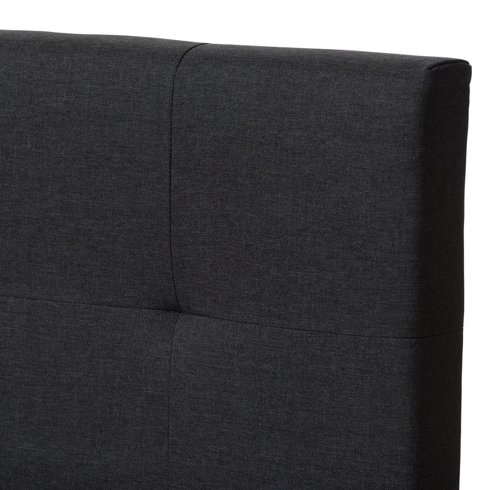 Baxton Studio - Brookfield Twin Size Bed in Dark Gray - CF8747B-Charcoal-Twin view 4