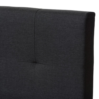 Baxton Studio - Brookfield Twin Size Bed in Dark Gray - CF8747B-Charcoal-Twin view 4