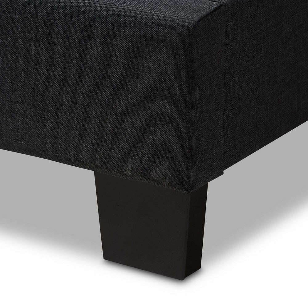 Baxton Studio - Brookfield Twin Size Bed in Dark Gray - CF8747B-Charcoal-Twin view 5