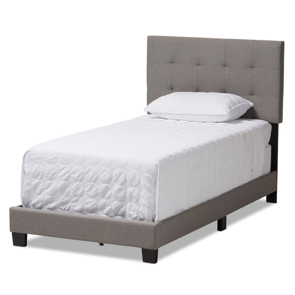 Baxton Studio - Brookfield Twin Size Bed in Gray - CF8747B-Grey-Twin view 1