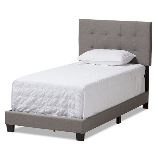 Baxton Studio - Brookfield Twin Size Bed in Gray - CF8747B-Grey-Twin view 1