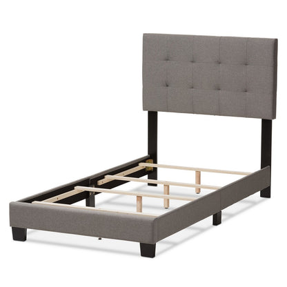 Baxton Studio - Brookfield Twin Size Bed in Gray - CF8747B-Grey-Twin view 3