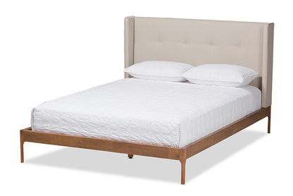 Baxton Studio - Brooklyn Full Size Bed - BBT6653-Light Beige-Full-6086-1 view 1