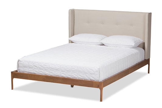Baxton Studio - Brooklyn Full Size Bed - BBT6653-Light Beige-Full-6086-1 view 1