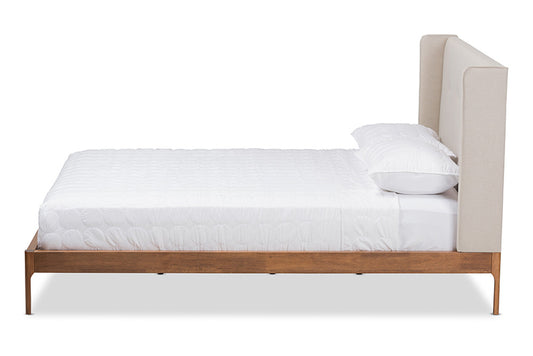 Baxton Studio - Brooklyn Full Size Bed - BBT6653-Light Beige-Full-6086-1 view 2