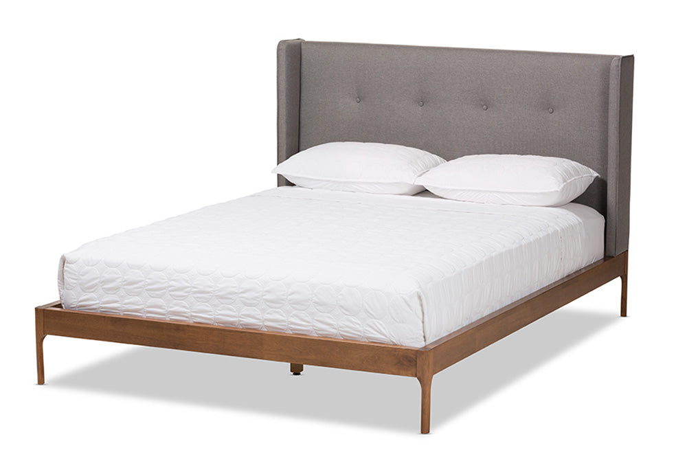 Baxton Studio - Brooklyn King Size Bed - BBT6653-Grey-King-XD45 view 1