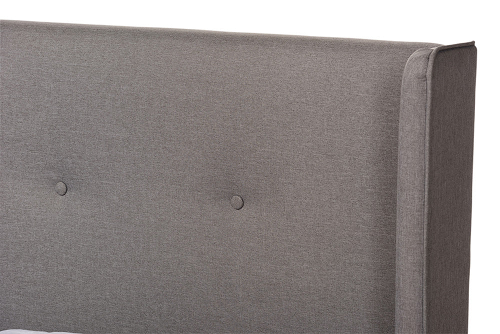Baxton Studio - Brooklyn King Size Bed - BBT6653-Grey-King-XD45 view 4
