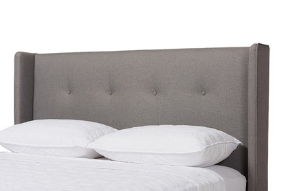 Baxton Studio - Brooklyn King Size Bed - BBT6653-Grey-King-XD45 view 6