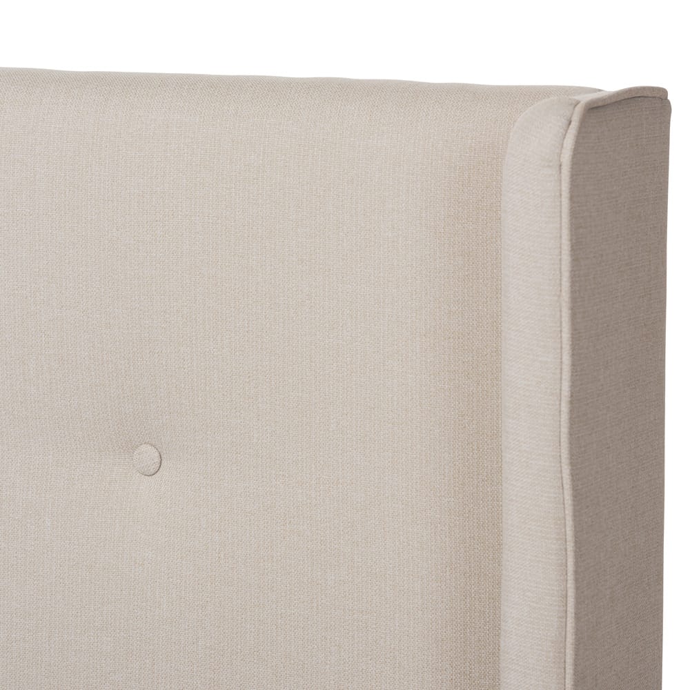 Baxton Studio - Brooklyn King Size Bed in Light Beige - BBT6653-Light Beige-King-6086-1 view 4
