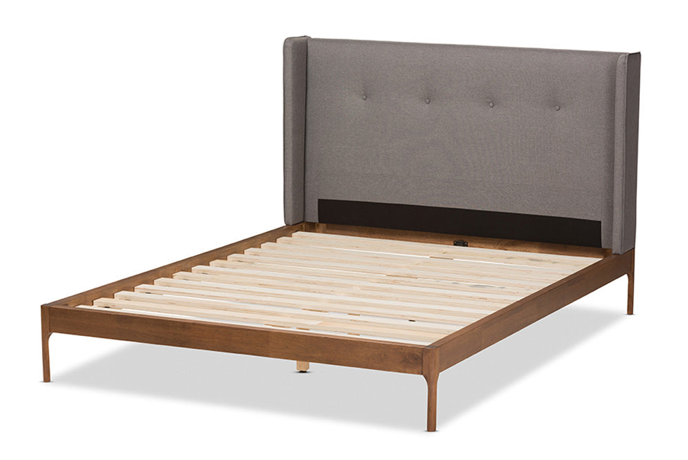 Baxton Studio - Brooklyn Queen Size Bed - BBT6653-Grey-Queen-XD45 view 3