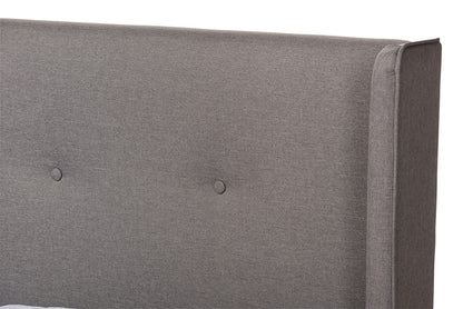 Baxton Studio - Brooklyn Queen Size Bed - BBT6653-Grey-Queen-XD45 view 4