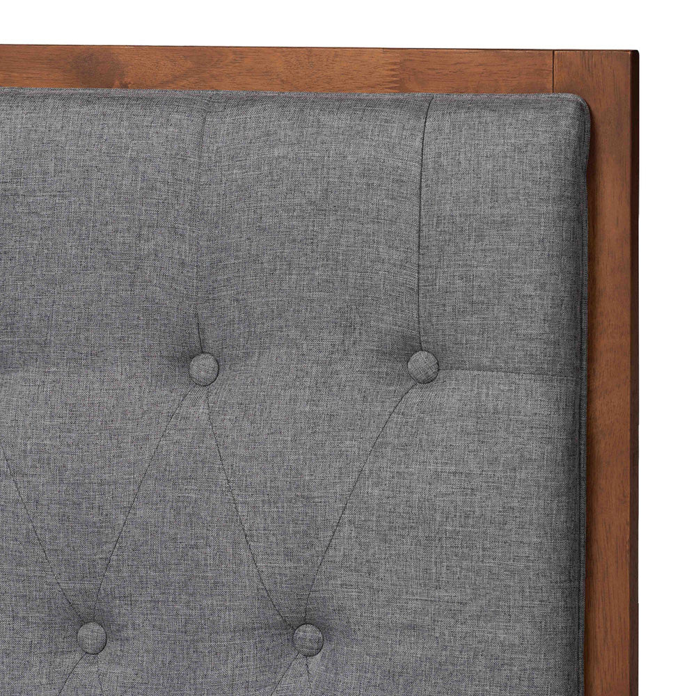 Baxton Studio - Bryn King Size Bed in Grey/Walnut Brown - MG9765/94043-King view 4