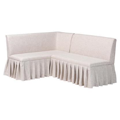 Baxton Studio - Bryna Dining Set in Beige/Dark Brown - BBT8085-Beige-H1217-3-2PC SF Bench view 1