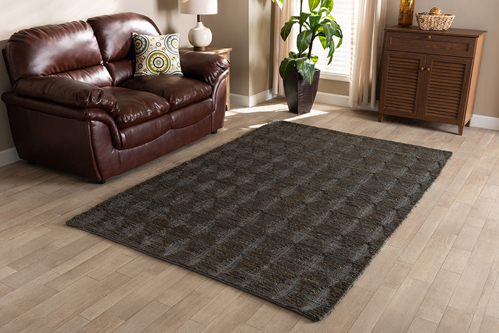 Baxton Studio - Burma Rug - Burma-Slate-Rug view 3