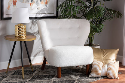 Baxton Studio - Cabrera Chair - 2011-White/Walnut-CC view 5