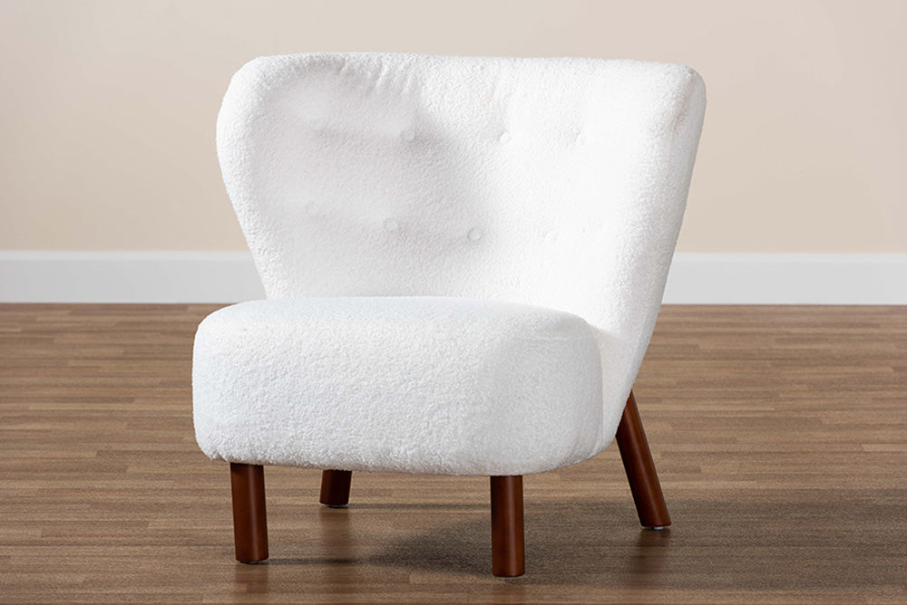 Baxton Studio - Cabrera Chair - 2011-White/Walnut-CC view 9