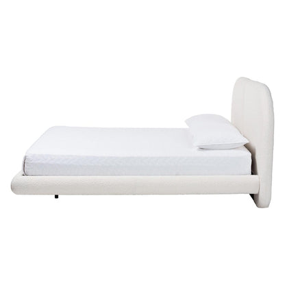 Baxton Studio - Cachet King Size Bed in Cream/Black - BBT61330-Floating Bed-Cream-King view 2
