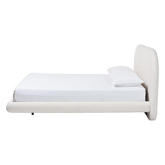 Baxton Studio - Cachet King Size Bed in Cream/Black - BBT61330-Floating Bed-Cream-King view 2