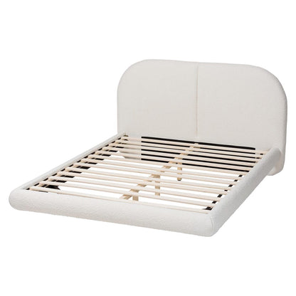 Baxton Studio - Cachet King Size Bed in Cream/Black - BBT61330-Floating Bed-Cream-King view 3