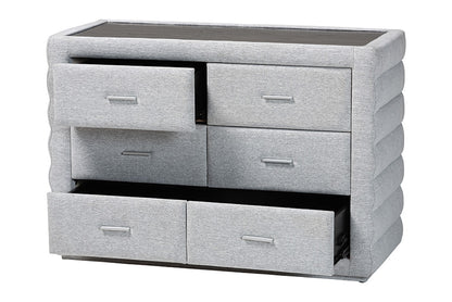 Baxton Studio - Cadmus Dresser - BBT2053.11 A1-Light Grey-Dresser view 2