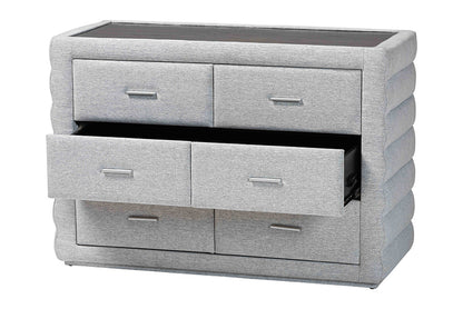 Baxton Studio - Cadmus Dresser - BBT2053.11 A1-Light Grey-Dresser view 3