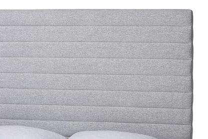 Baxton Studio - Cadmus King Size Bed - BBT61237-Light Grey-King view 4