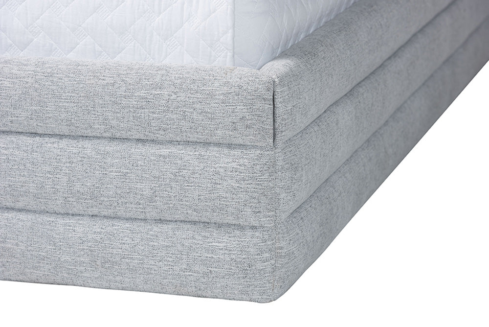 Baxton Studio - Cadmus King Size Bed - BBT61237-Light Grey-King view 6