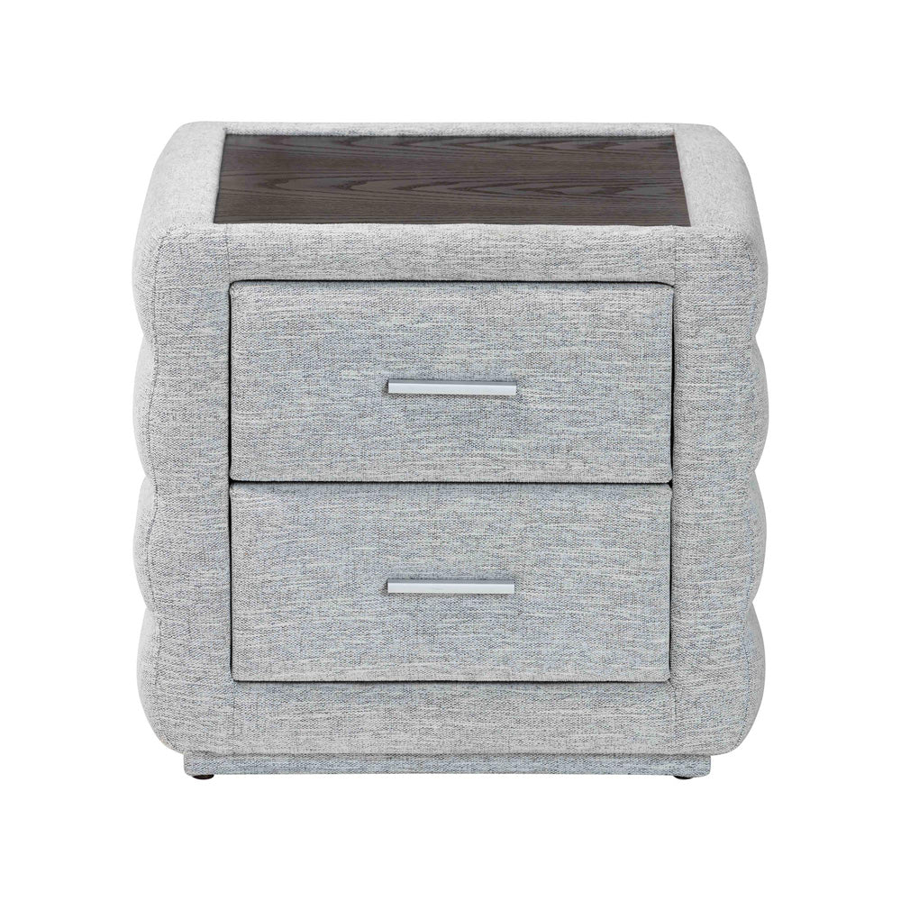 Baxton Studio - Cadmus Nightstand in Light Grey - BBT3224.11 A1-Light Grey-NS view 3