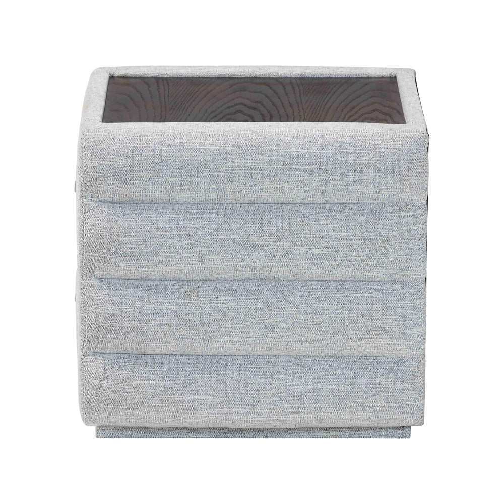 Baxton Studio - Cadmus Nightstand in Light Grey - BBT3224.11 A1-Light Grey-NS view 4