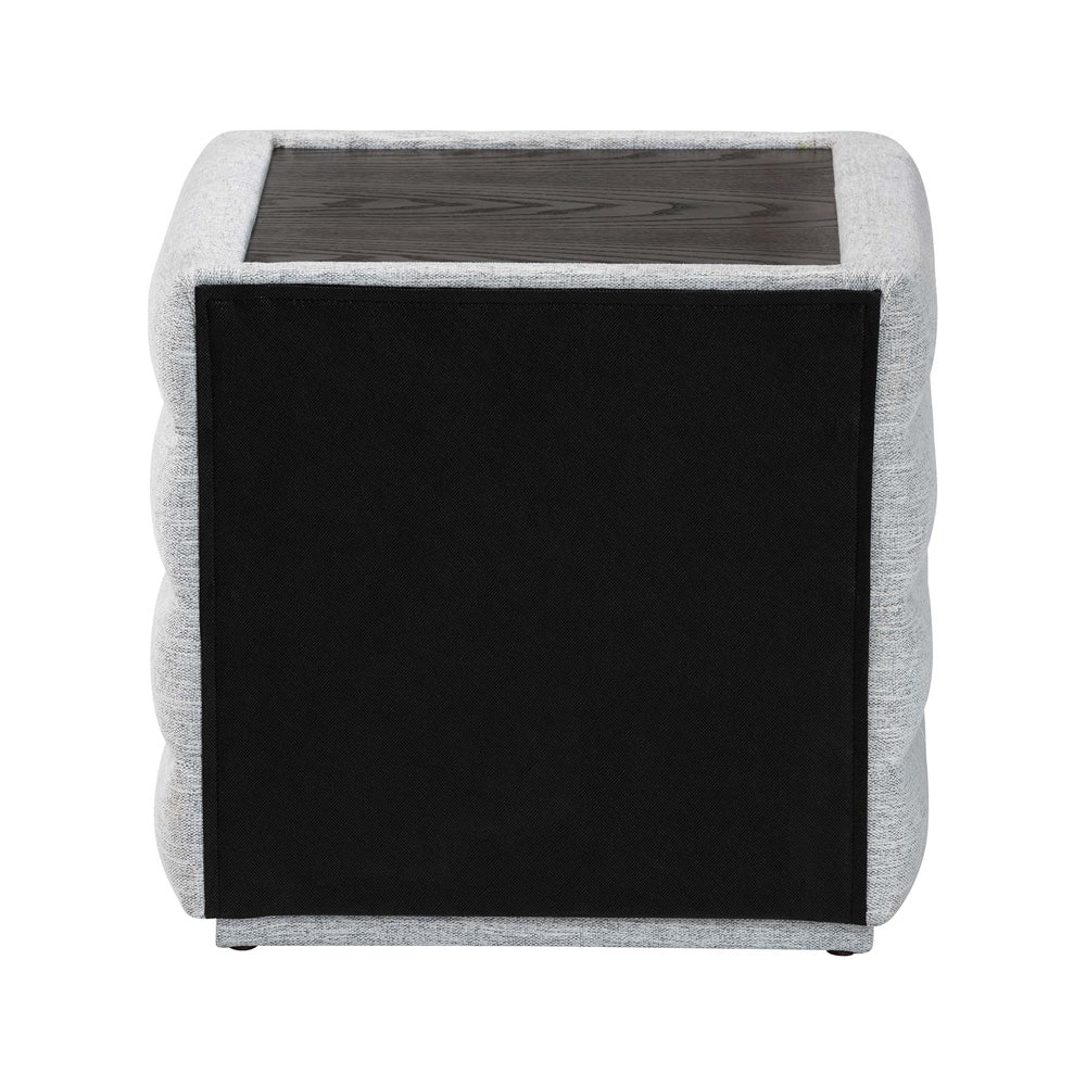 Baxton Studio - Cadmus Nightstand in Light Grey - BBT3224.11 A1-Light Grey-NS view 5