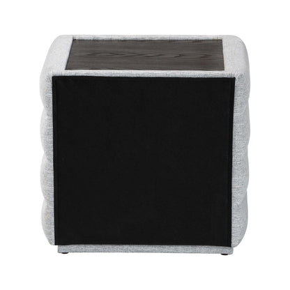 Baxton Studio - Cadmus Nightstand in Light Grey - BBT3224.11 A1-Light Grey-NS view 5