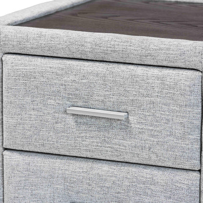 Baxton Studio - Cadmus Nightstand in Light Grey - BBT3224.11 A1-Light Grey-NS view 6