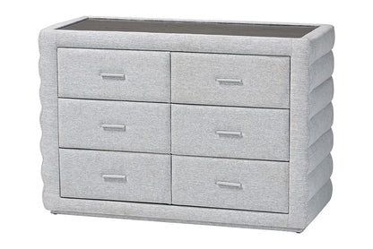 Baxton Studio - Cadmus Queen Bedroom Set - BBT61237-Light Grey-Queen 4PC Bedroom Set view 6