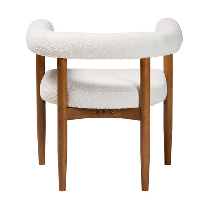 Baxton Studio - Caia Dining Chair in Cream/Walnut Brown - BBT5540-Cream/Walnut-DC view 4