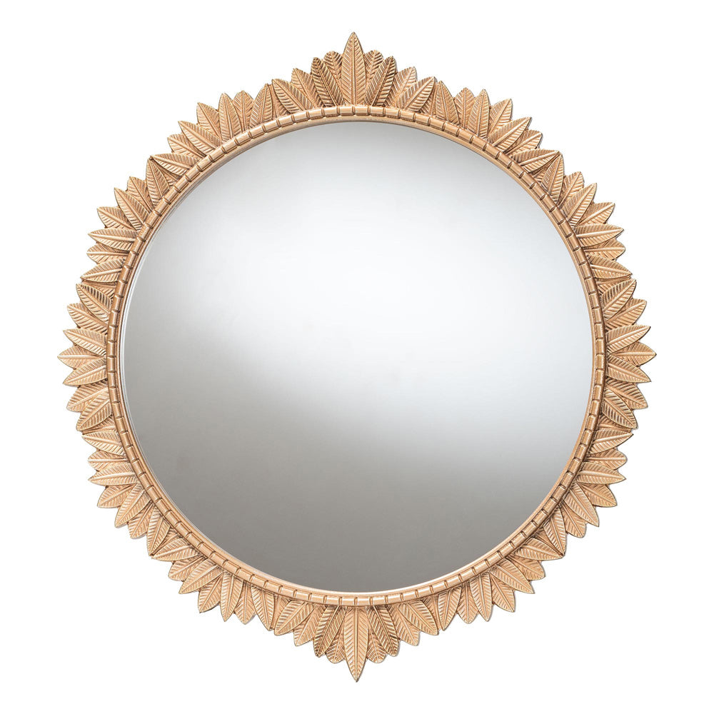 Baxton Studio - Caitlin Mirror in Antique Gold - RXW-10952-Wall Mirror view 1
