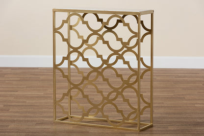Baxton Studio - Calanthe Outdoor End Table - H01-93949-Metal/Marble-Console view 8