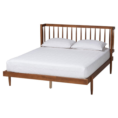 Baxton Studio - Calderon Queen Size Bed in Walnut Brown - MG0116-Walnut- Queen view 1