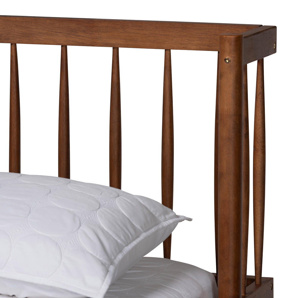 Baxton Studio - Calderon Queen Size Bed in Walnut Brown - MG0116-Walnut- Queen view 4