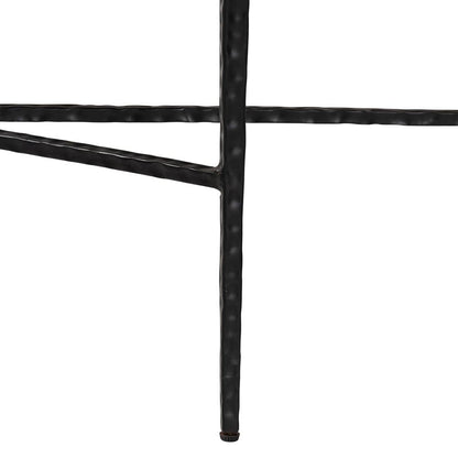 Baxton Studio - Caledon Console Table in Marble White/Black - FUR6900-Hammered/Marble Top-Console Table view 5