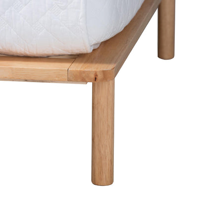Baxton Studio - Calhoun Queen Size Bed Frame in Natural Brown - BBT61200-Natural-Queen view 4