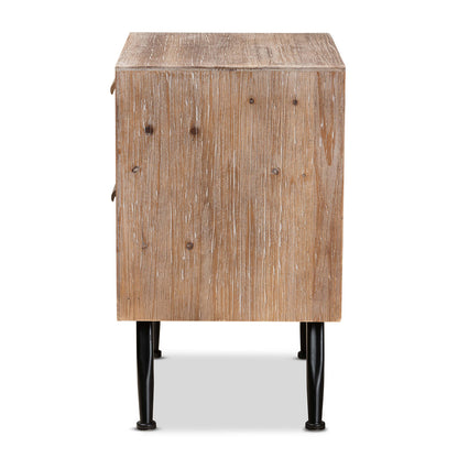 Baxton Studio - Calida End Table in Natural Brown/Black - JYCR19B-007-Rattan-ET view 4